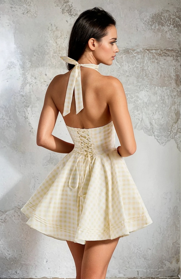 Daisy Mini Dress - Lemon