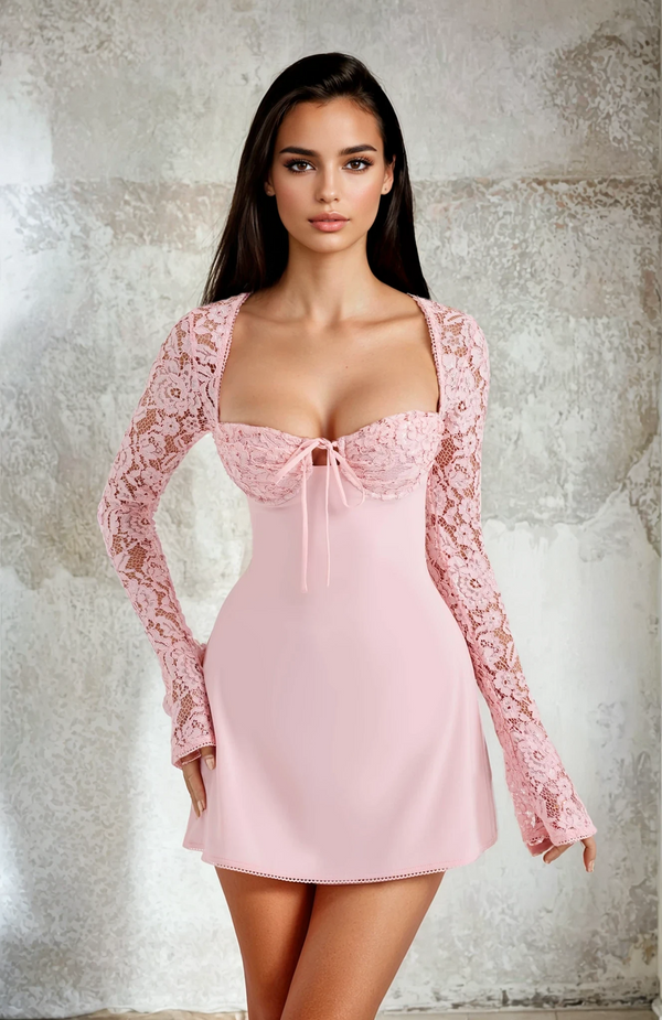 Serenya Mini Dress - Blush