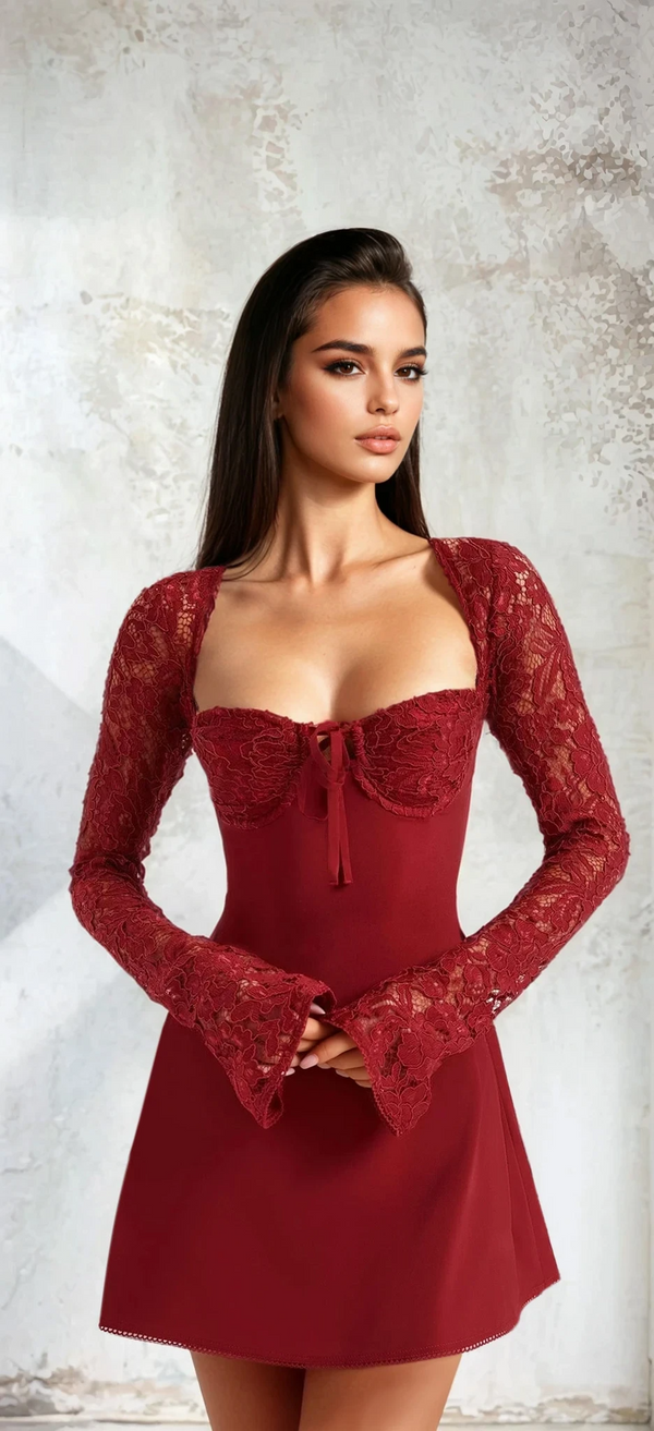Serenya Mini Dress - Red