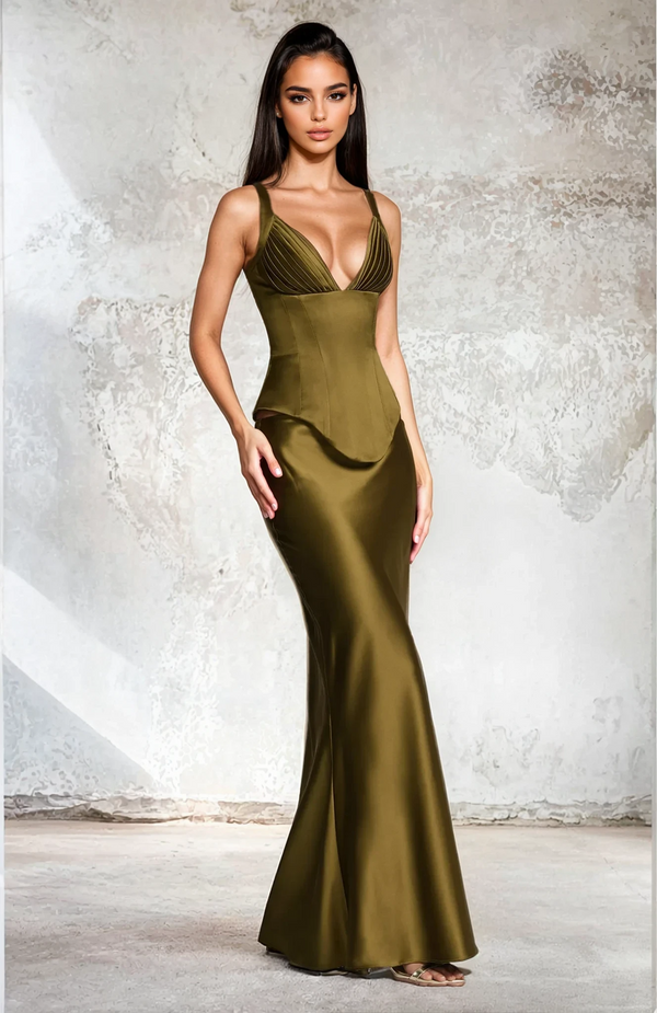New York Maxi Dress - Deep Olive
