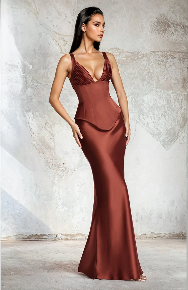 New York Maxi Dress - Rust