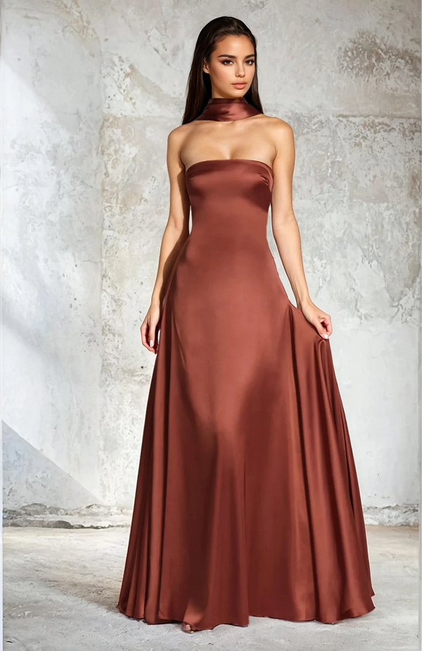 Shirine Maxi Dress - Rust